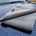 Waffle Weave Gray Matter Microfiber Drying Towel