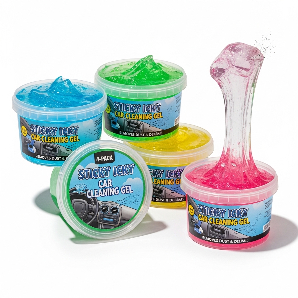 Sticky Icky Car Cleaning Gel 4-Pack